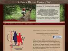 Tablet Screenshot of outbackriderswi.org